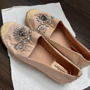 Italian Pink Embellished Espadrilles